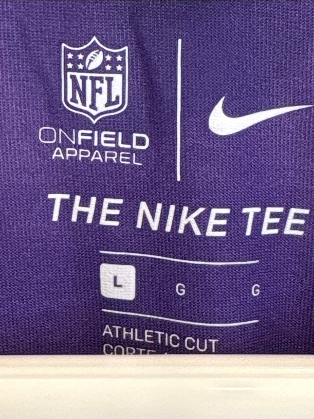 Nike NFL OneField Apparel MN Vikings Long Sleeve Tee Shirt Mens Size Large - Picture 5 of 7